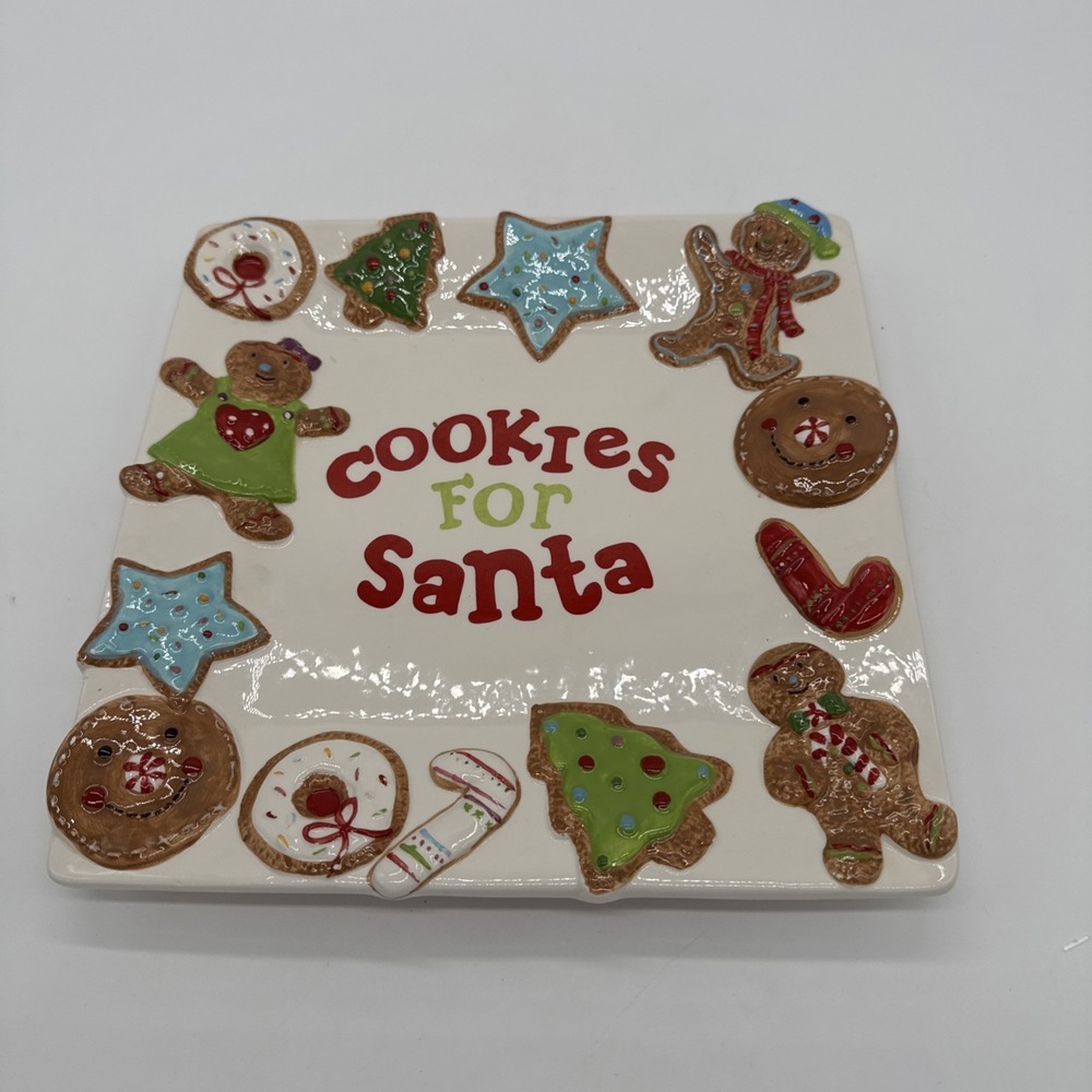 St. Nicholas Square‎ Sugar And Spice Santa Cookie Plate 10.5"